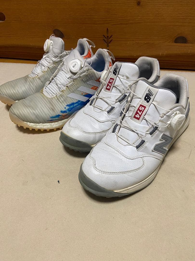 ニューバランス　アディダス　コードカオス574 BOA ボア　ゴルフシューズ26