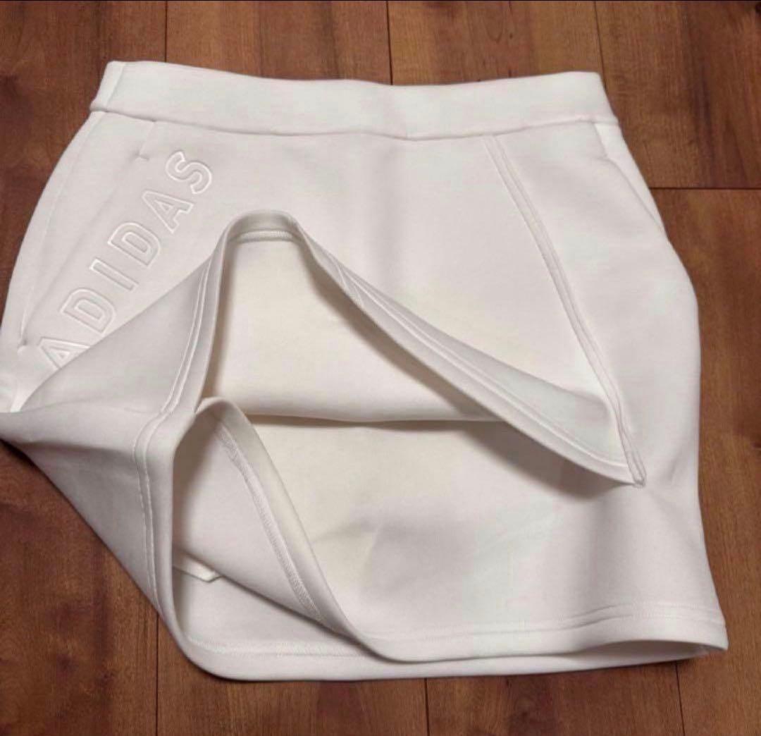 ダンボールニット　セットアップ　ホワイト　アディダス　ゴルフ　春秋　ゴルフウェア