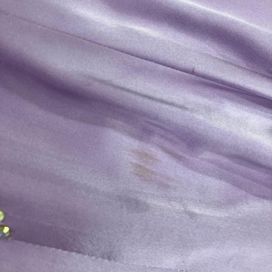 3.4 社交ダンス 競技 ドレス スタンダード ラベンダー パープル ビジュー