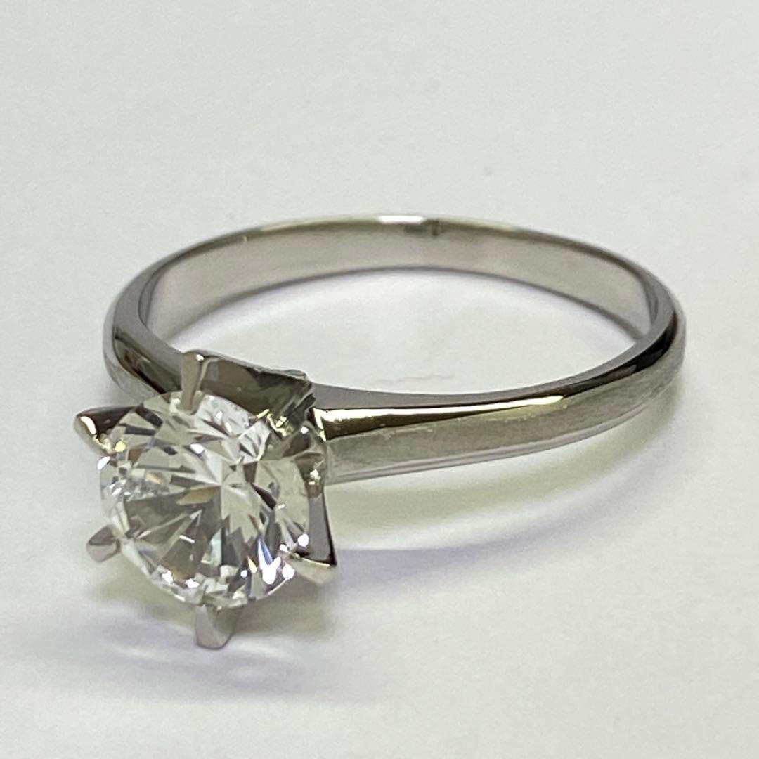 キッミ　Pt850　1.50ct　キュービックジルコニアリング