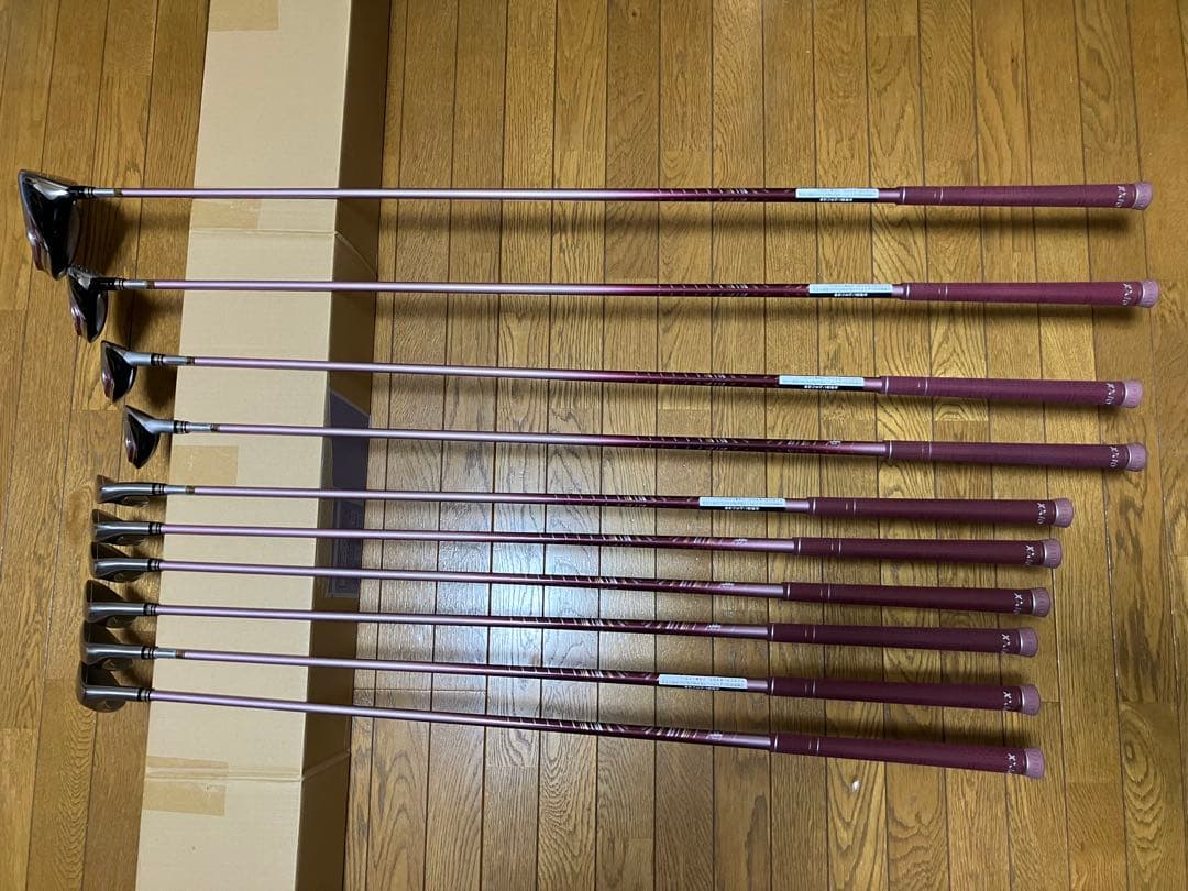 ゼクシオ8 レディース セット 10本(L/ボルドー)美品