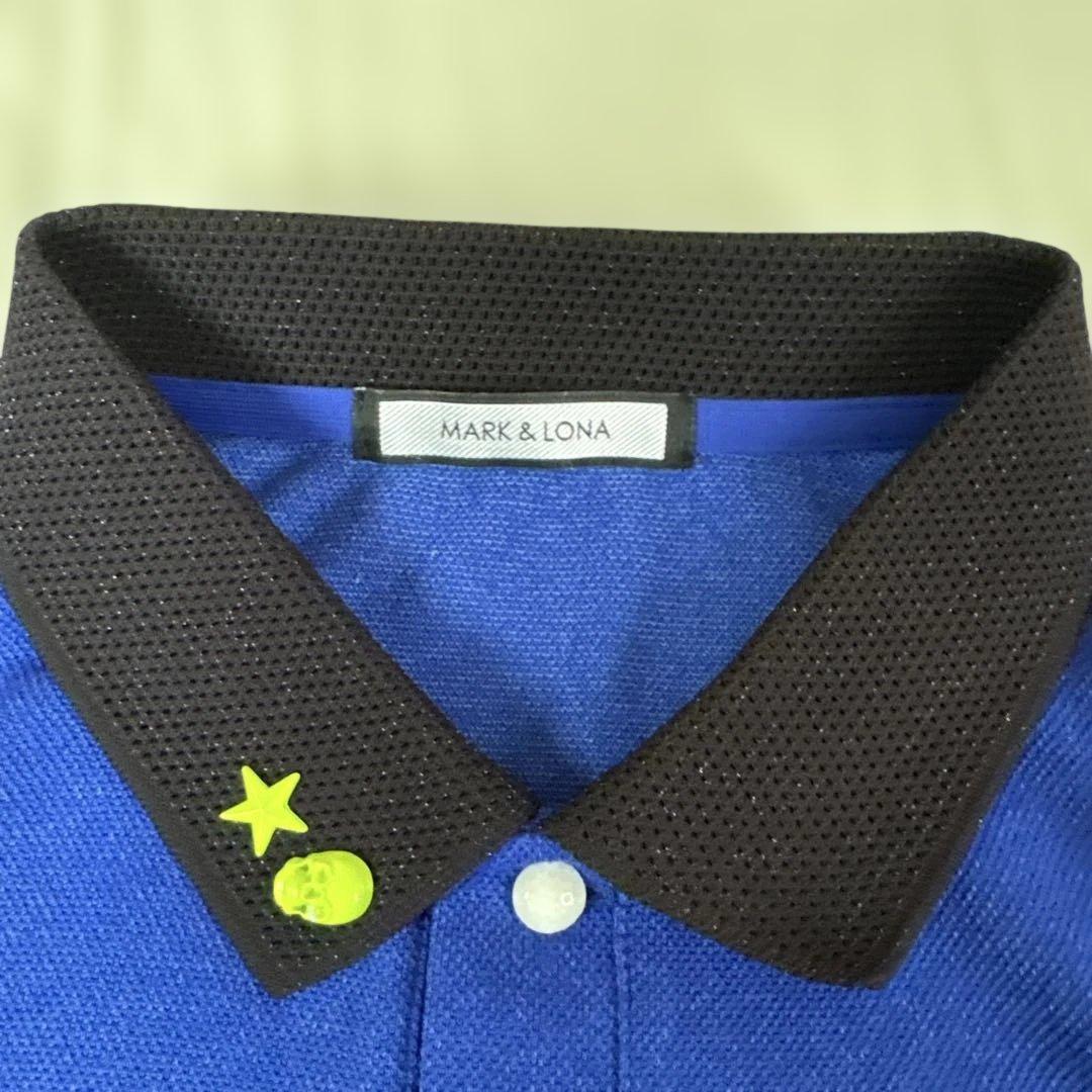 ⭐️正規品⭐️MARK & LONA 青 ポロシャツ スカル刺繍
