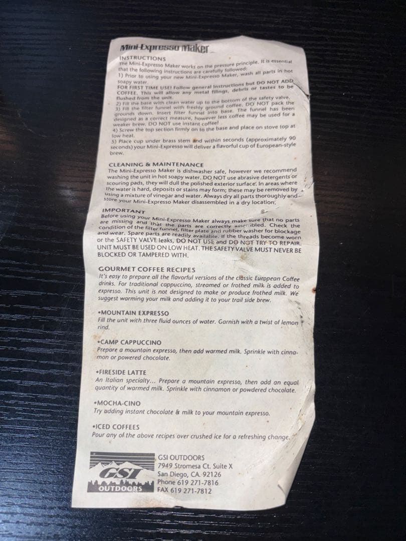 希少！GSI アルミ ミニエスプレッソメーカー4cups(マキネッタ)廃版