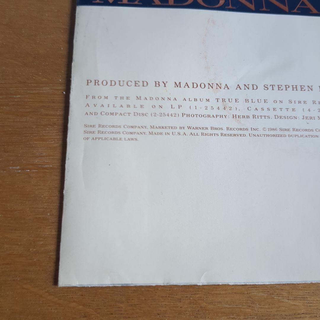 マドンナ　Madonna　True Blue　7\"　ブルーカラーレコード　輸入盤
