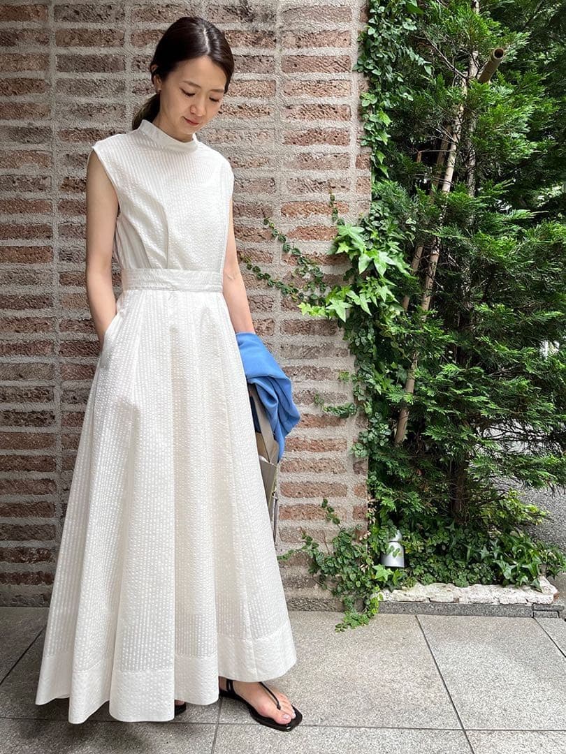 ✿　エブール　ebure　シルクコードオーガンジーフレンチスリーブワンピース