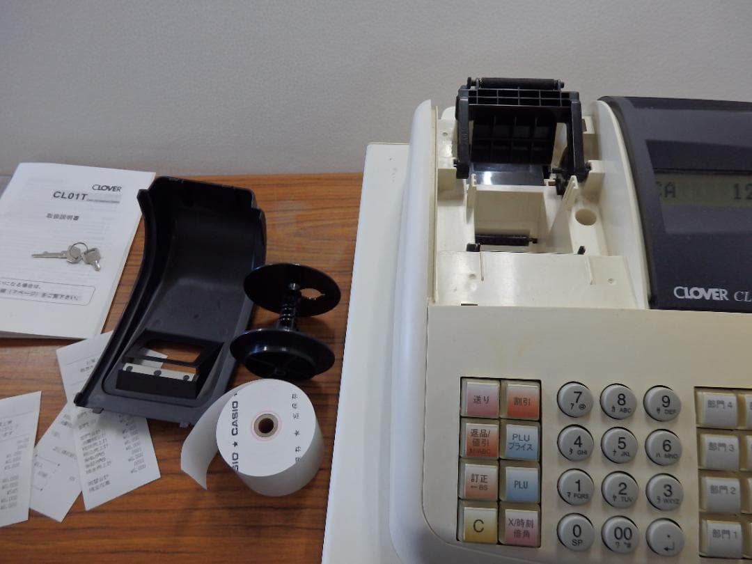 専用9030 CLOVER CL-01T レジスター 8部門 58㍉感熱紙