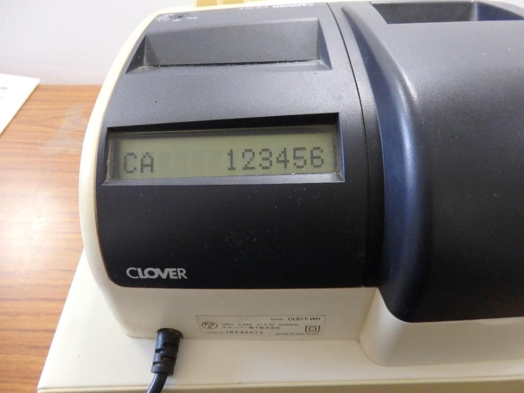 専用9030 CLOVER CL-01T レジスター 8部門 58㍉感熱紙