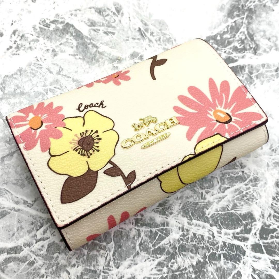 COACH コーチ フローラルプリント キーケース キーリング 花柄 CI799