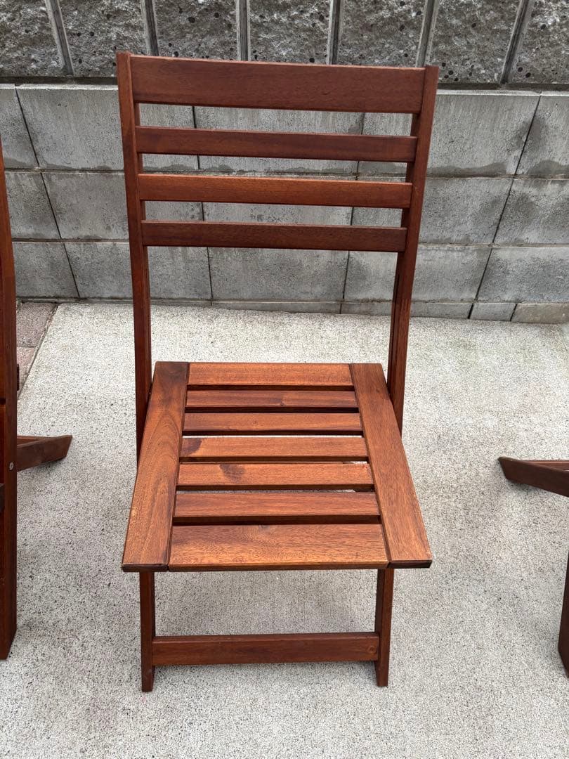 『引取限定』IKEA APPLARO エップラローアウトドアテーブルチェアセット