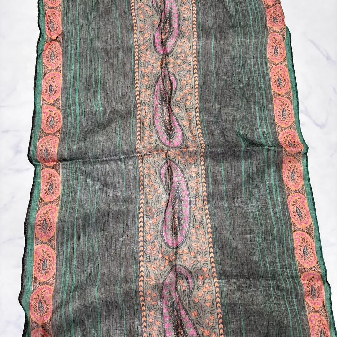 0325 エトロ　スカーフ　ペイズリー　未使用　タグ付き.約39㎝×135㎝