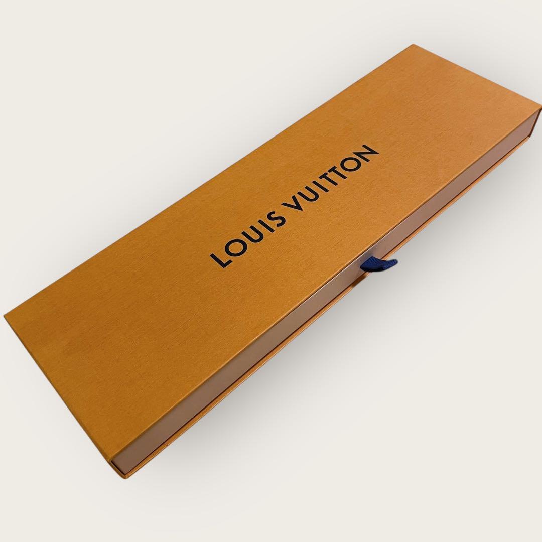 LOUIS VUITTON ルイヴィトン ネクタイ 水色 モノグラム シルク 箱
