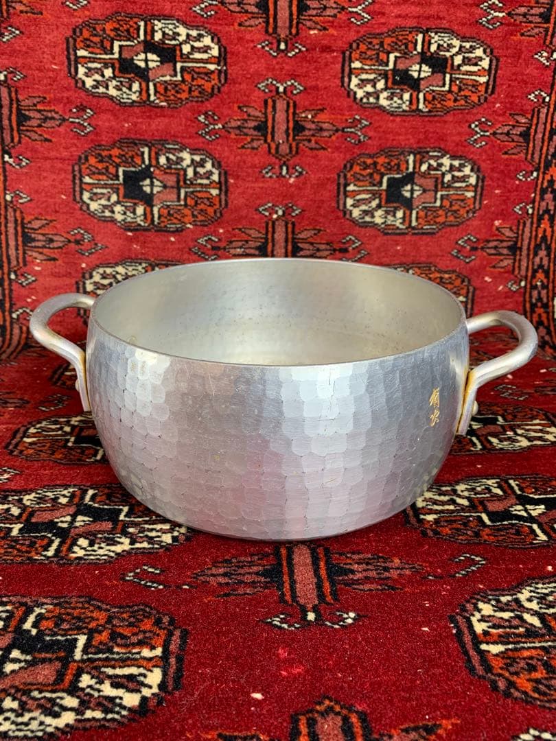 銘品❗️京都 有次 アルミ両手打ち出し鍋 手作り 廃盤