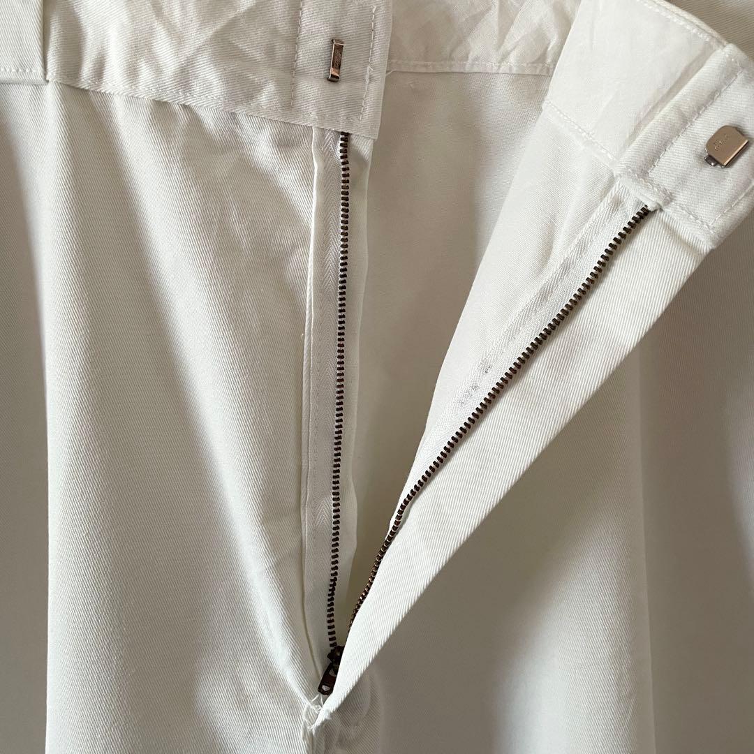 ディッキーズ USA製 ワークパンツ 刺繍 ホワイト 38×32