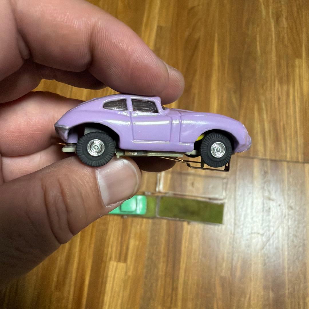 昭和レトロ マルサンHOスロットカー2台 ケース付 ジャンク