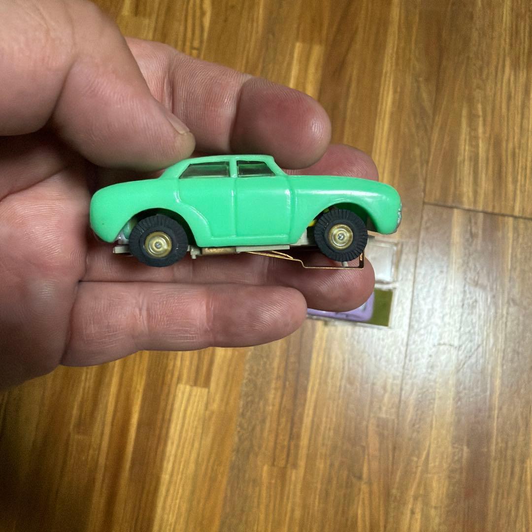 昭和レトロ マルサンHOスロットカー2台 ケース付 ジャンク