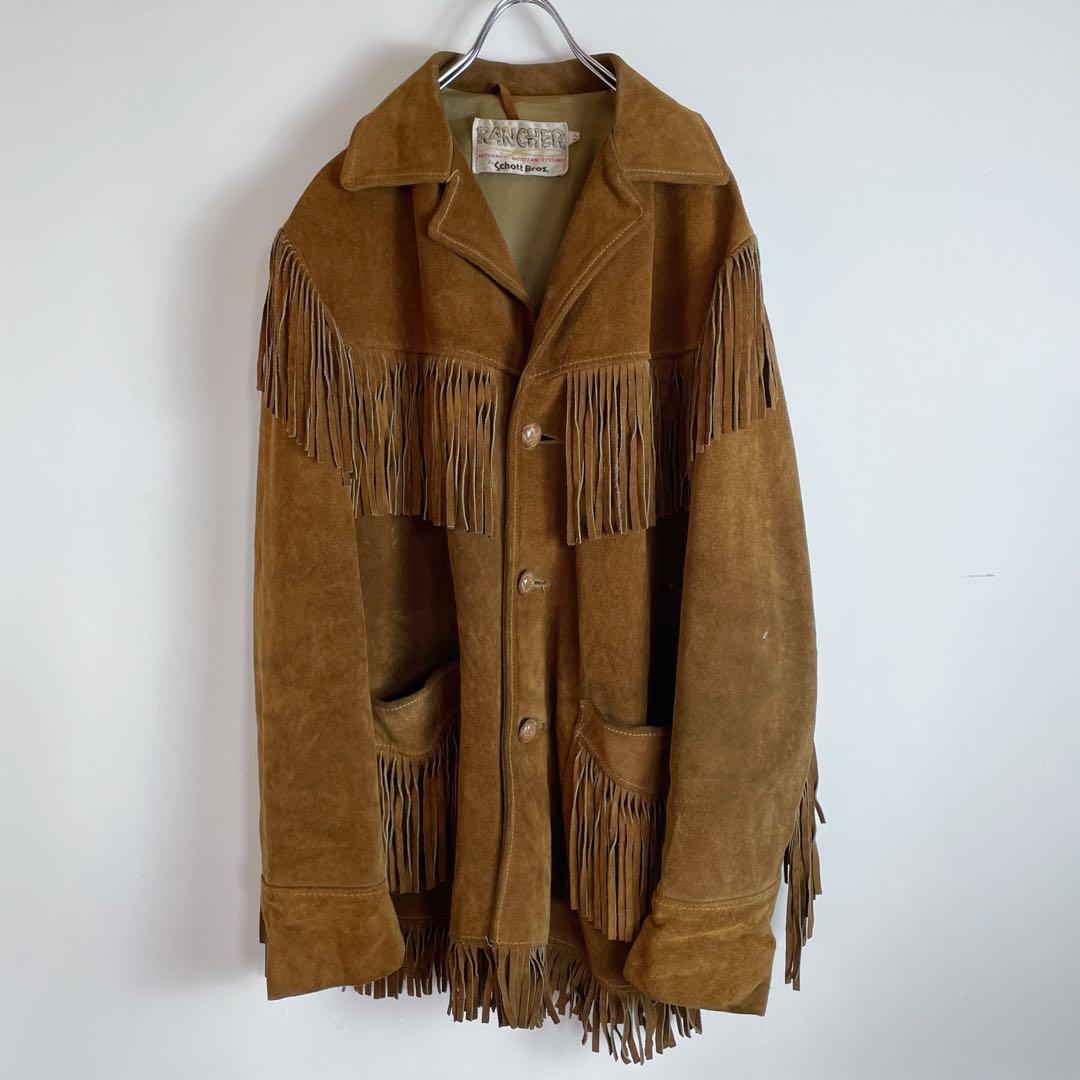 Schott ショット　ランチャー　フリンジ付きスエードジャケット　ウエスタン