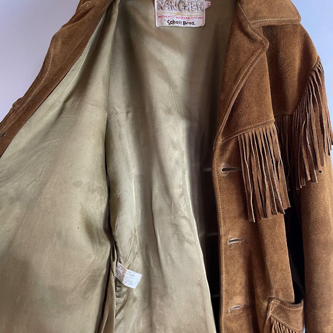 Schott ショット　ランチャー　フリンジ付きスエードジャケット　ウエスタン