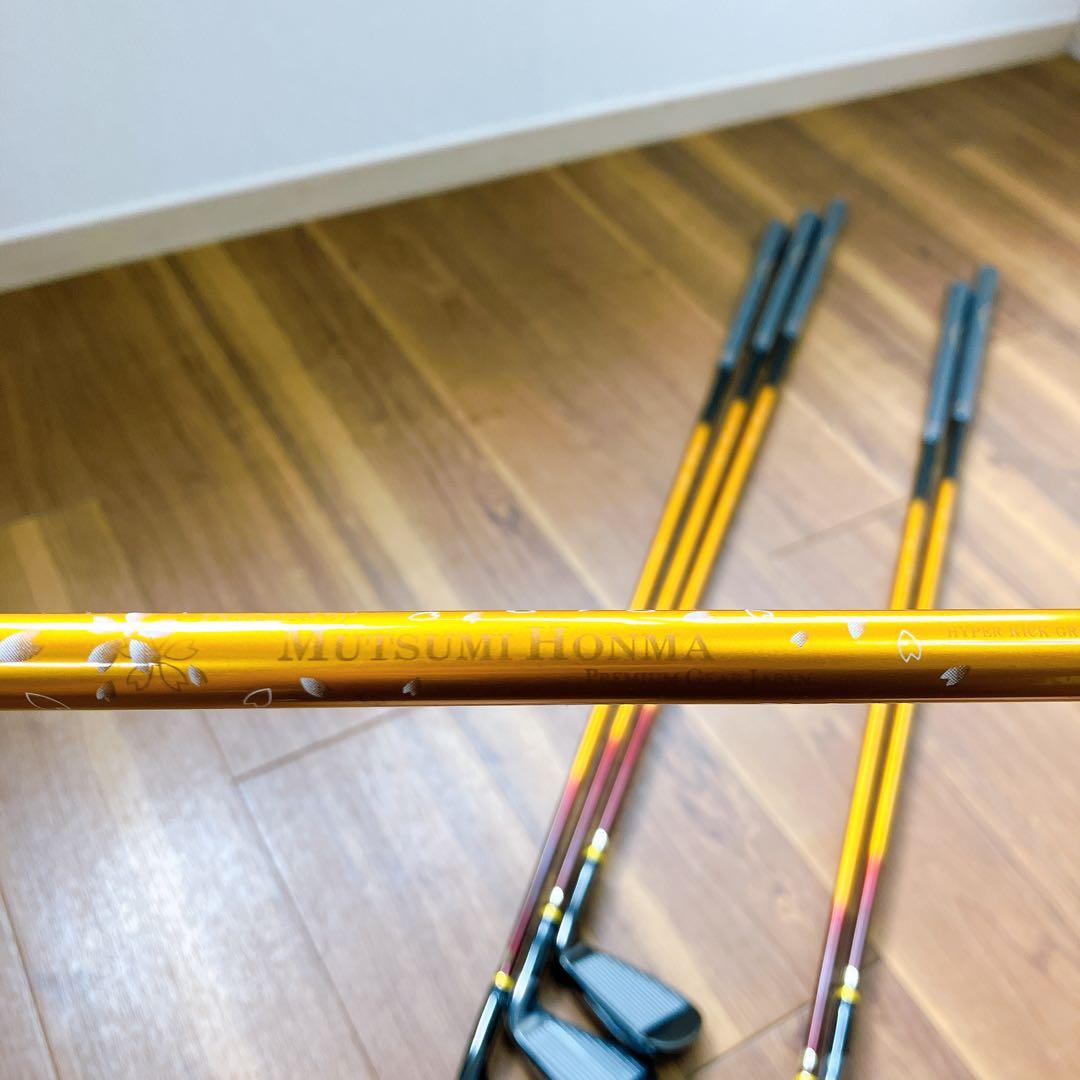 【ほぼ未使用】本間睦　MH500X2　5-PW　6本セット　純正カーボン R