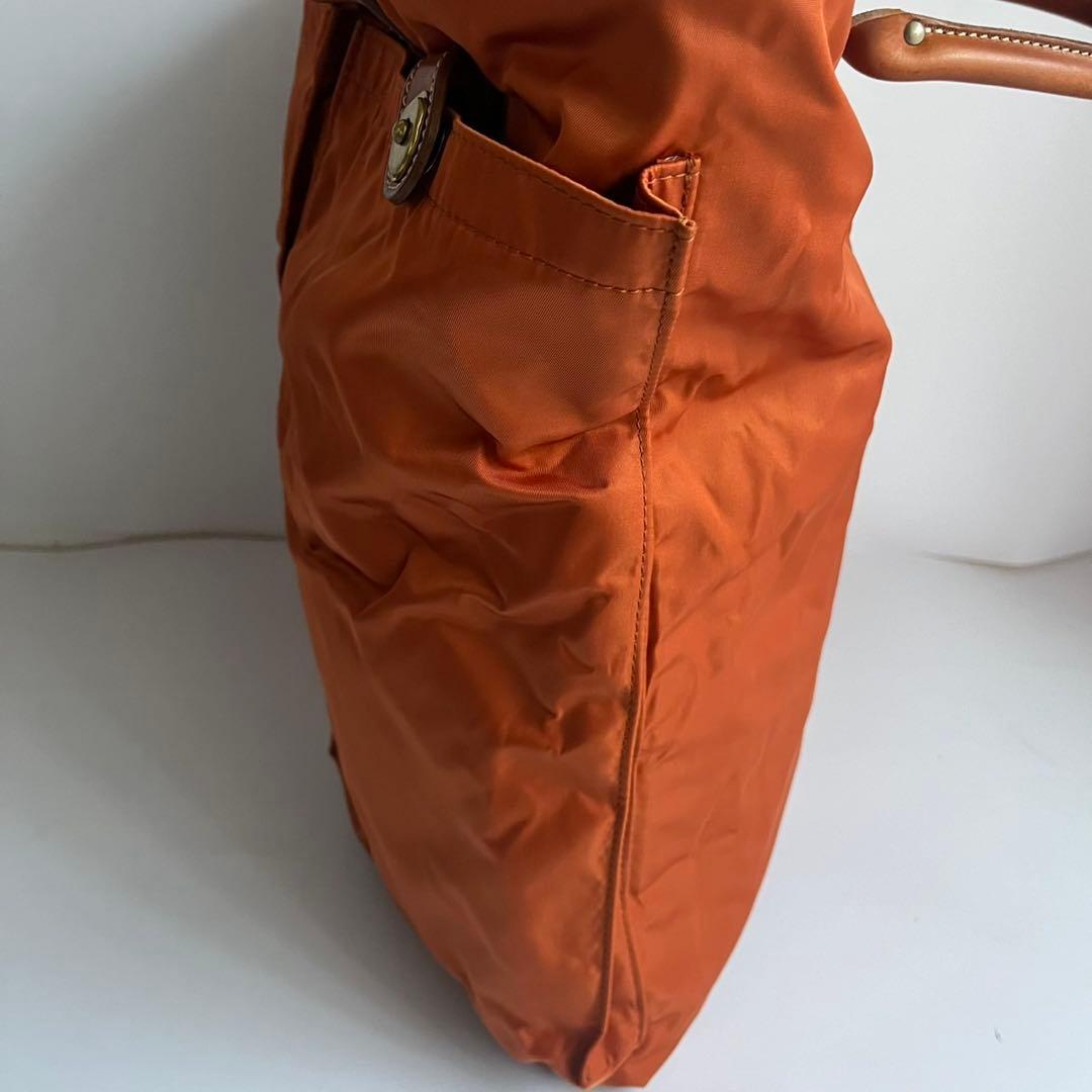 ✨未使用級✨　Felisi ヘルメットバッグ　ハンドバッグ　ナイロン　茶