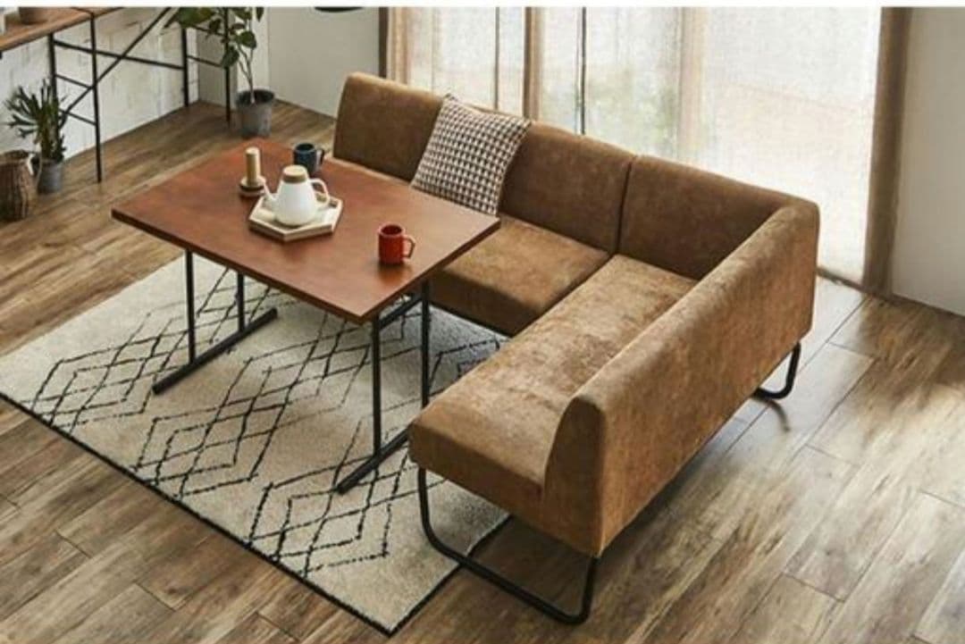 【関東限定】CORDY コーデュロイ カウチソファセット 2人掛け L字