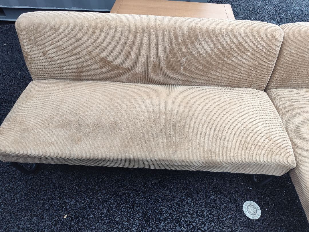 【関東限定】CORDY コーデュロイ カウチソファセット 2人掛け L字