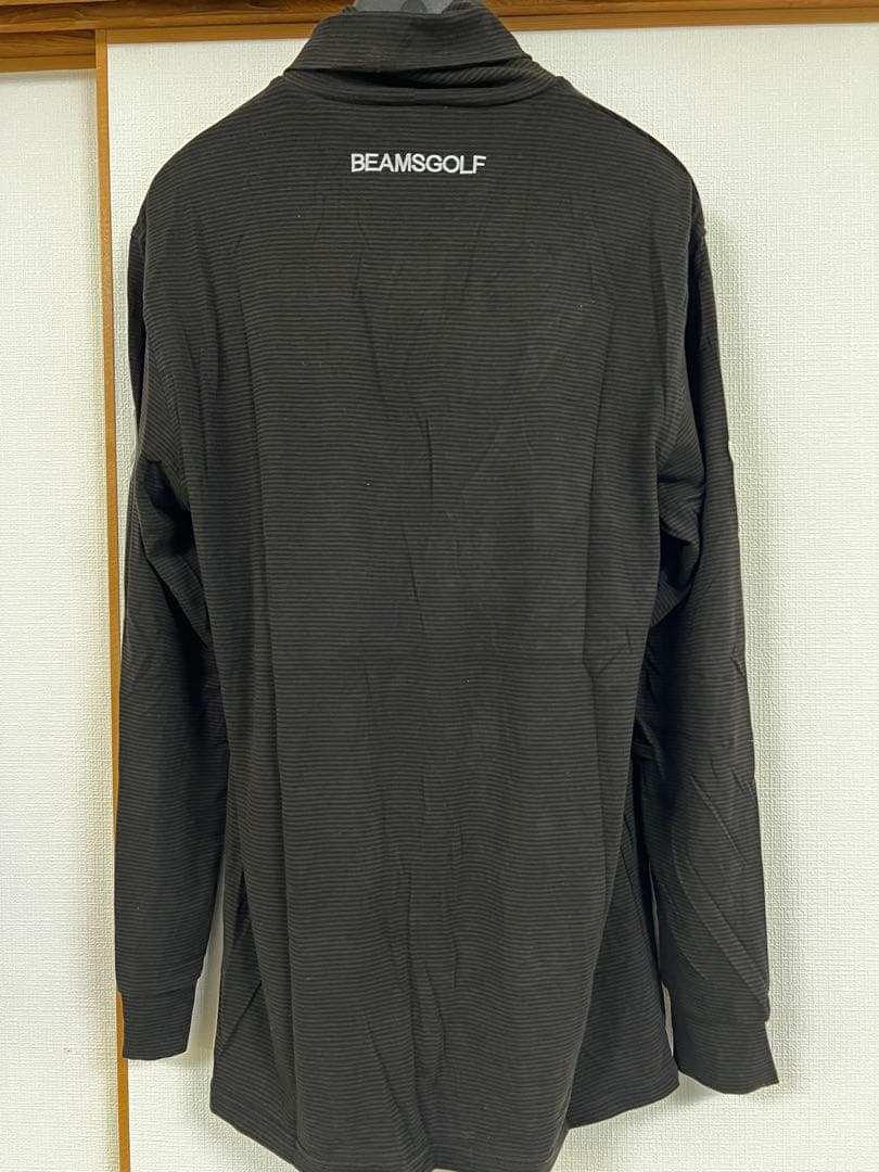 BEAMS GOLF ストライプタートルネックシャツ