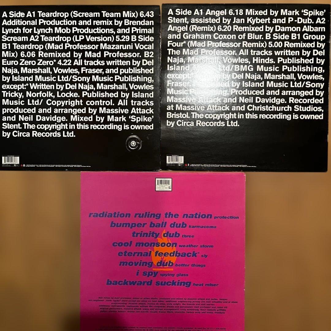 3枚 マッシヴアタック「TearDrop」「Angel」「マッドプロフェッサー」