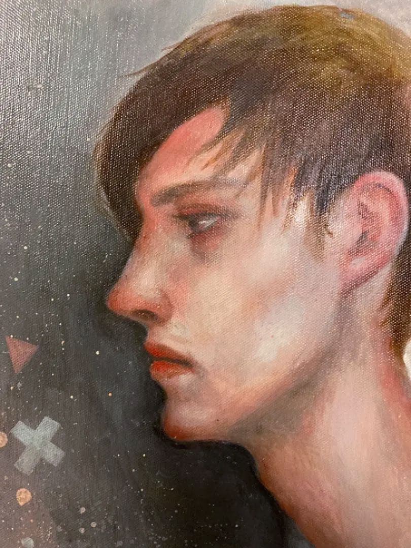 絵画 青年 F8号 油絵