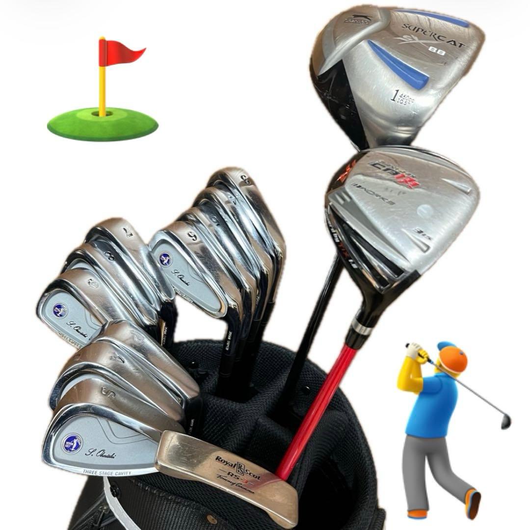 【NIPPON GOLF】格安ゴルフクラブ13本 フルセット キャディバッグ付き