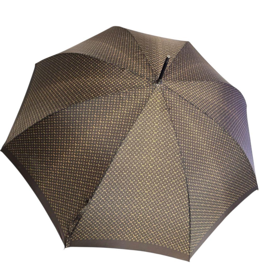 美品 LOUIS VUITTON 傘 モノグラム 総柄 ブラウン LV