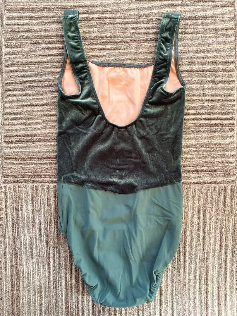 1500円お値下げ！eleve ベロアコンビ レオタードM