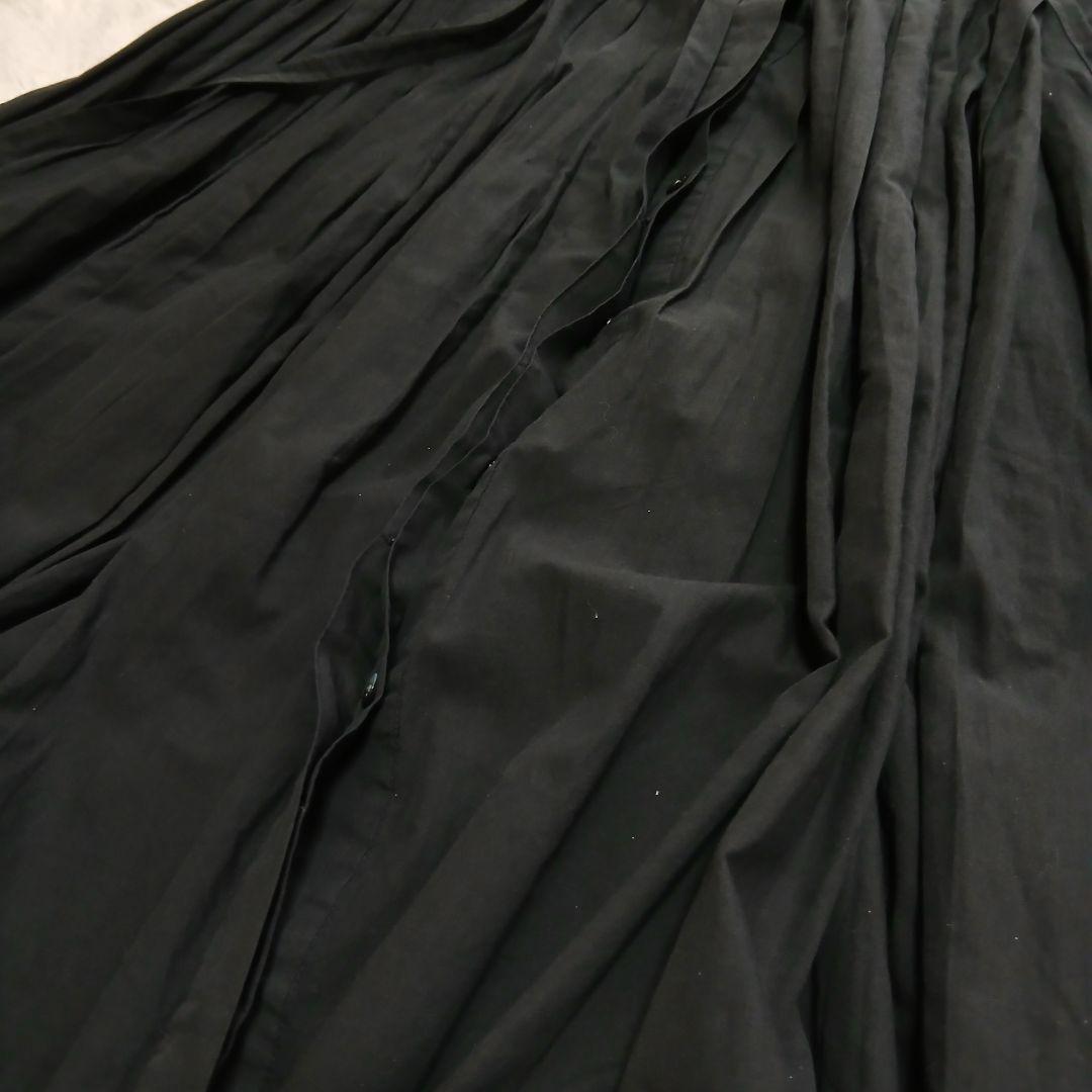 【Curensology】タックスカートワンピース　　くすみブラック