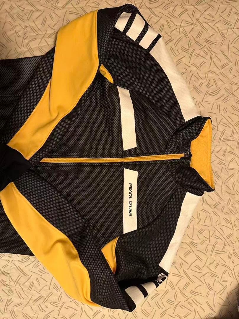 PEARL IZUMI サイクルジャージ 黒/黄色 冬期用