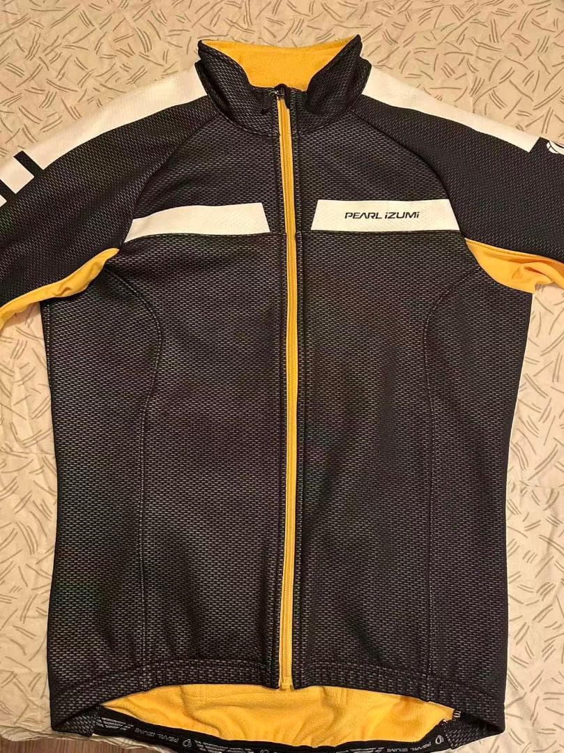 PEARL IZUMI サイクルジャージ 黒/黄色 冬期用