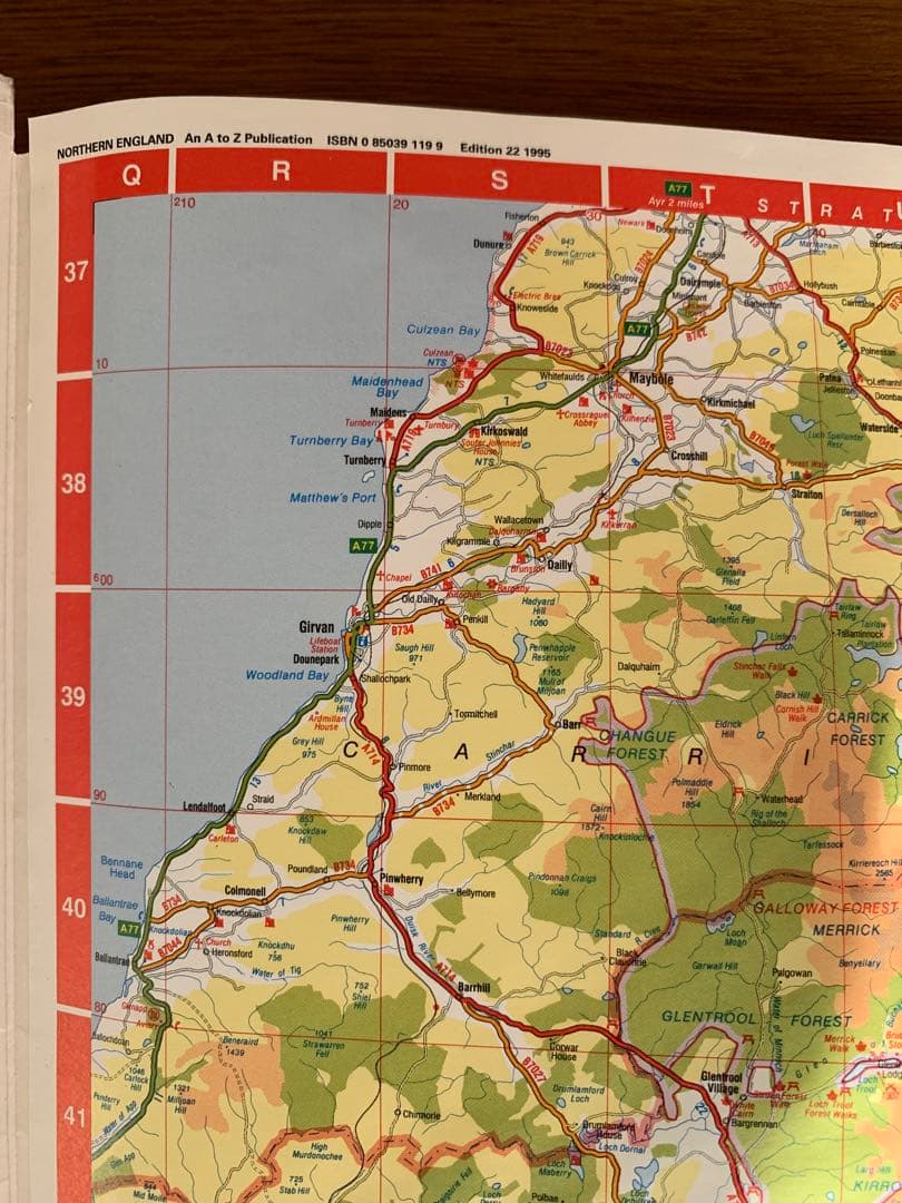 イングランド北部AZ道路地図 詳細地図