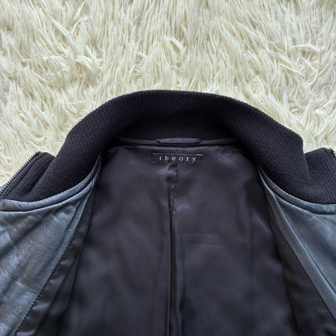 【希少】Theoryキルティング 羊革 レザージャケット