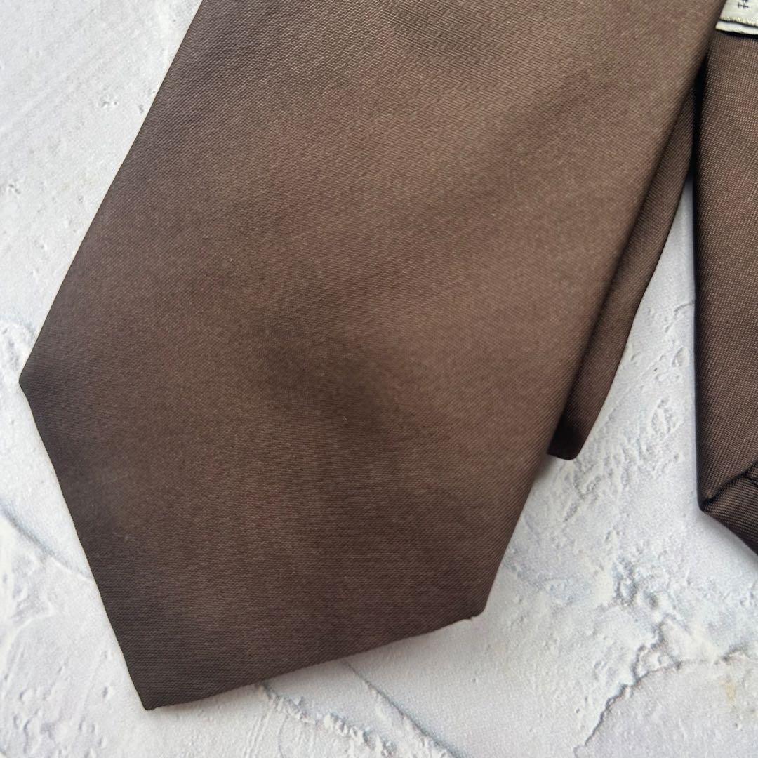 PRADA ブラウン シルク ネクタイ