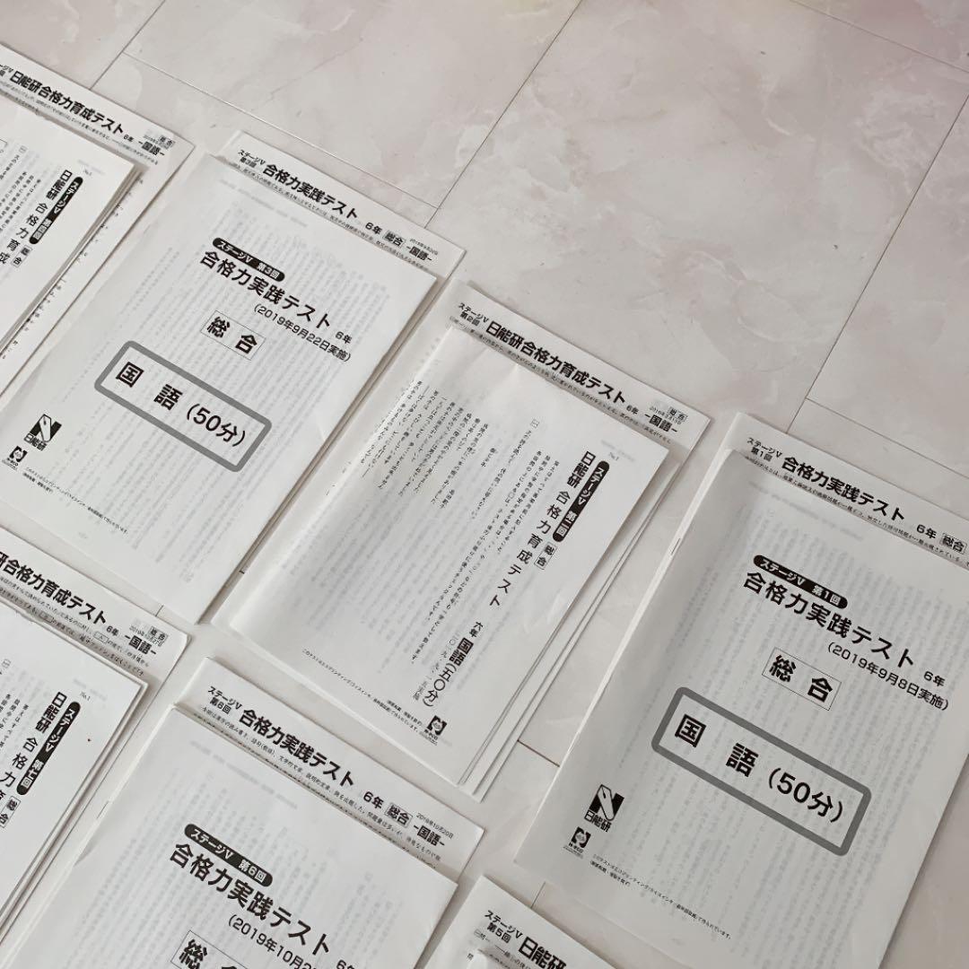 日能研　6年　後期　模試　2019年 合格力実践テスト　合格力育成テスト