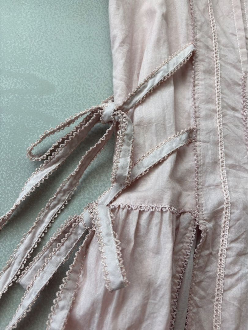 ピンクハウス　配色ローンワンピース　ピンク　PINK HOUSE