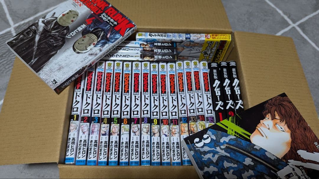 WORST外伝 ドクロ1~15巻と新装版クローズ1~4巻とオマケセット