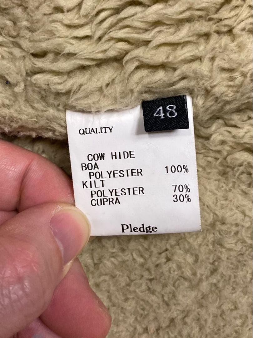 Pledge COWHIDEボアレザージャケット