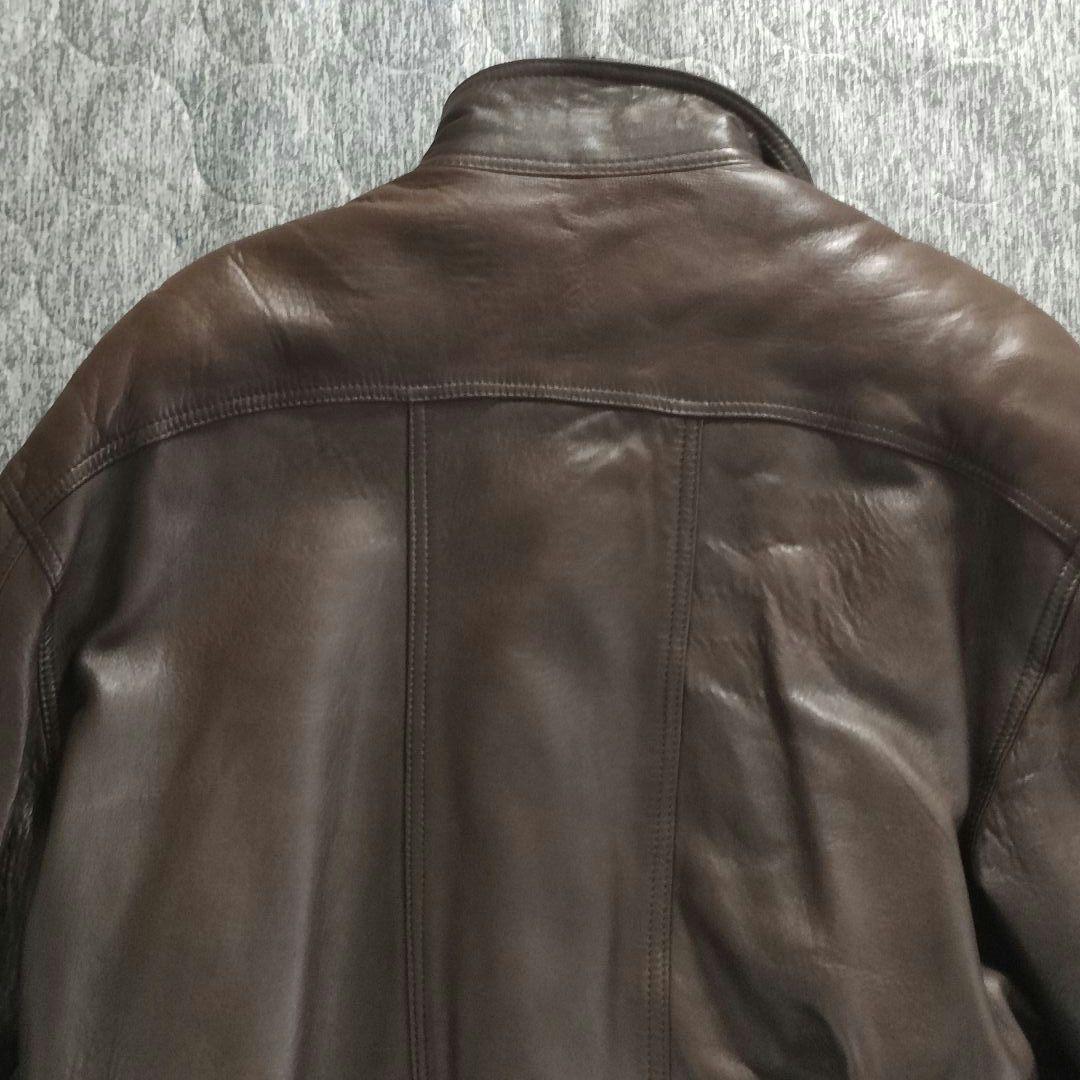 スペイン製 vintage フライトジャケット A2 本革 裏地総柄 短丈 M