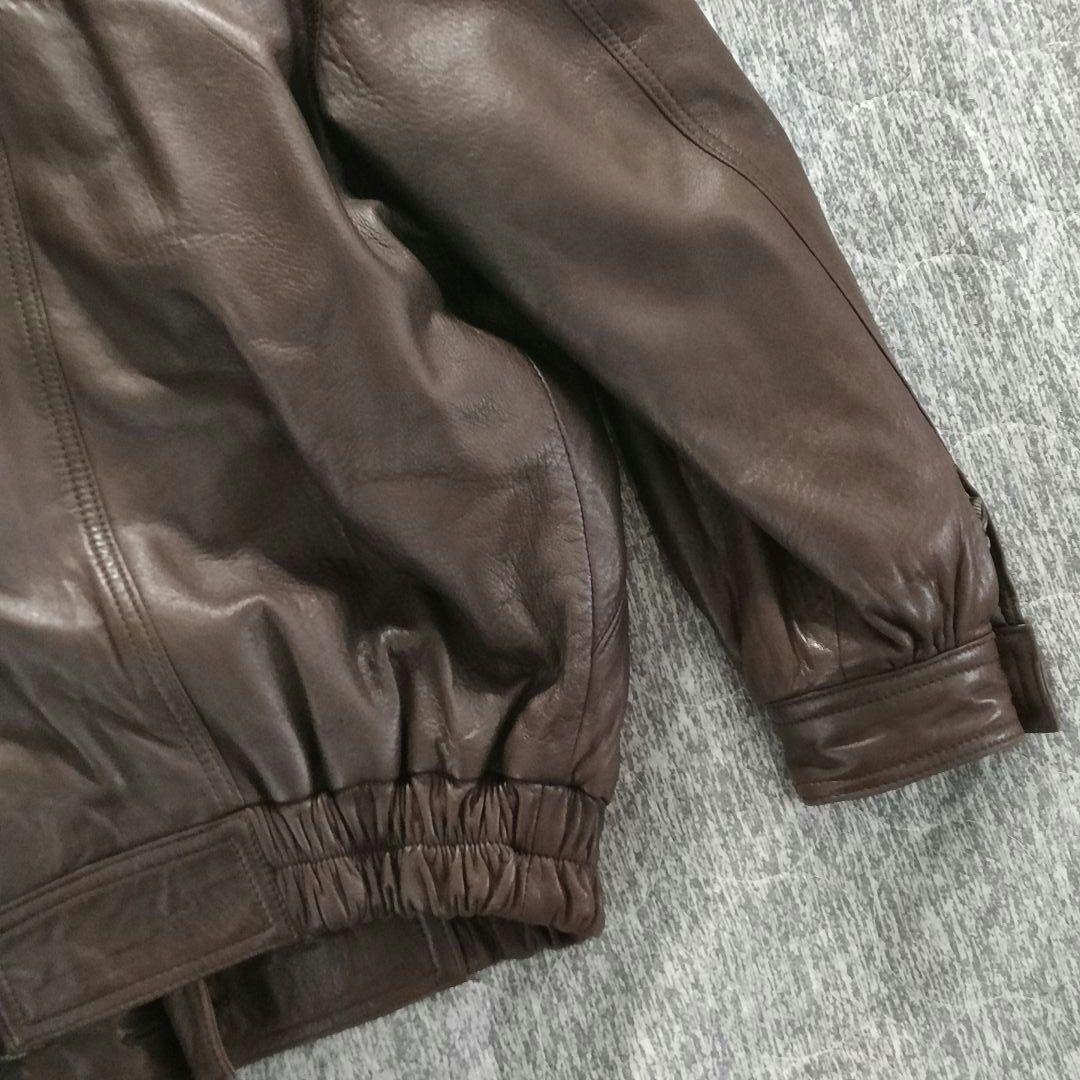 スペイン製 vintage フライトジャケット A2 本革 裏地総柄 短丈 M