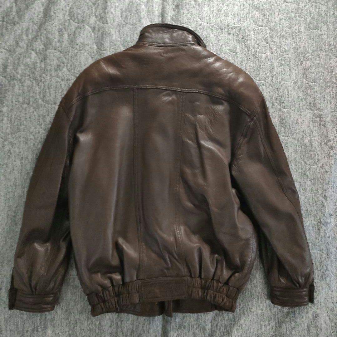 スペイン製 vintage フライトジャケット A2 本革 裏地総柄 短丈 M