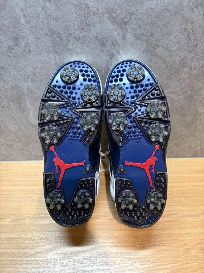 《美品》ゴルフ　ジョーダン　レトロ6　ネイビー/ホワイト