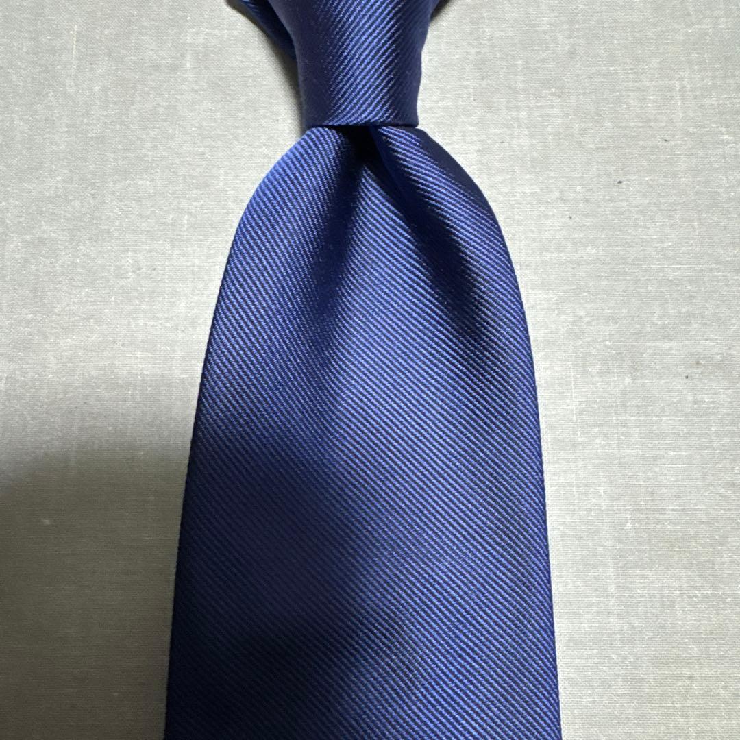 ジョンコンフォート レップソリッドタイ（ブルー無地）