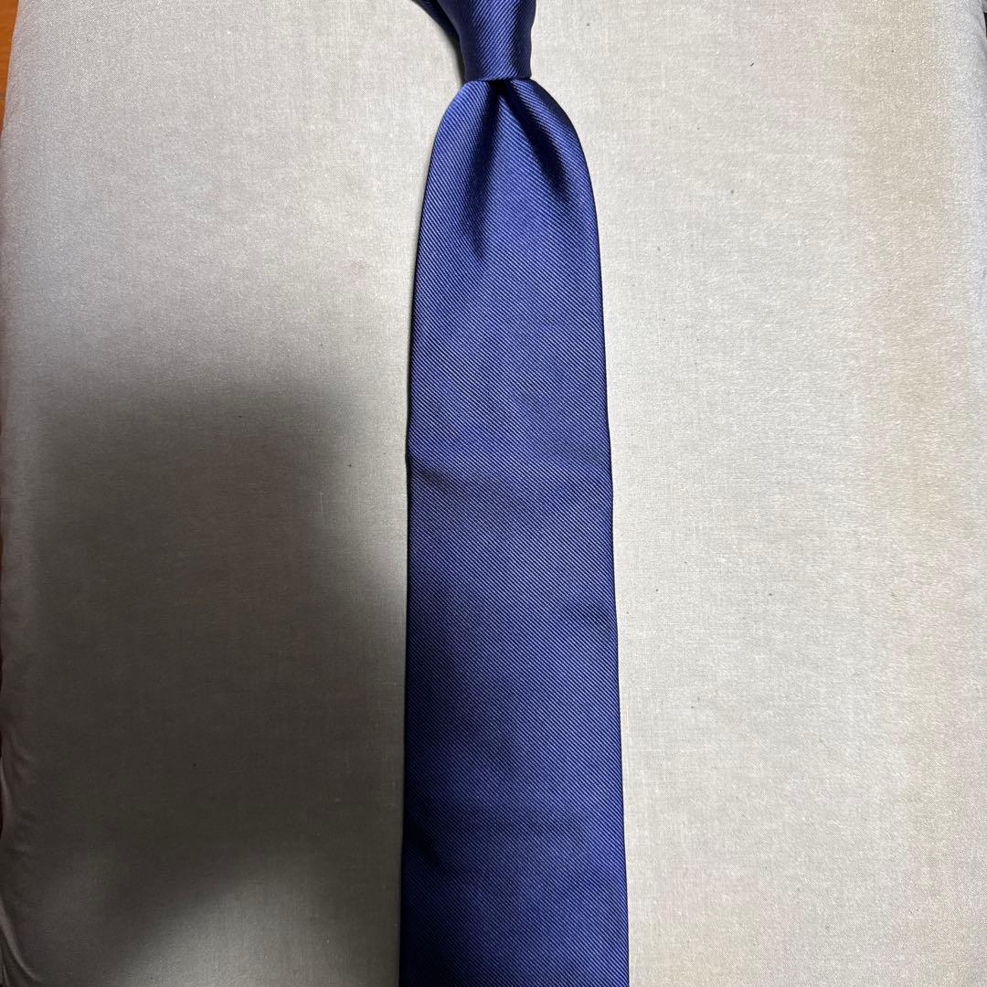ジョンコンフォート レップソリッドタイ（ブルー無地）