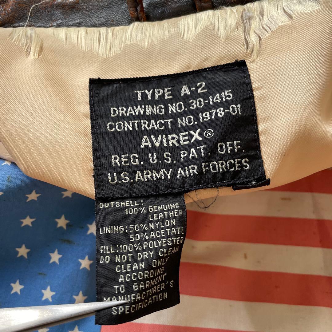 ス*ー様 AVIREX アヴィレックス　A2 WILD FIRE フライトジャケ