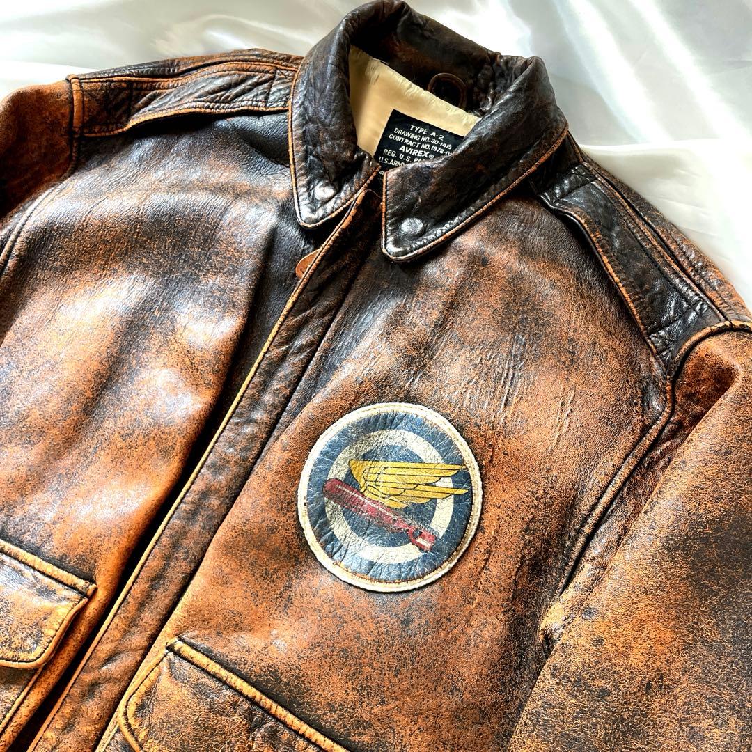 ス*ー様 AVIREX アヴィレックス　A2 WILD FIRE フライトジャケ