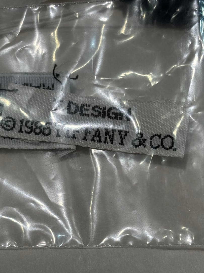 Tiffany & Co. スカーフ リボン柄 ブラック ティファニーブルー大判